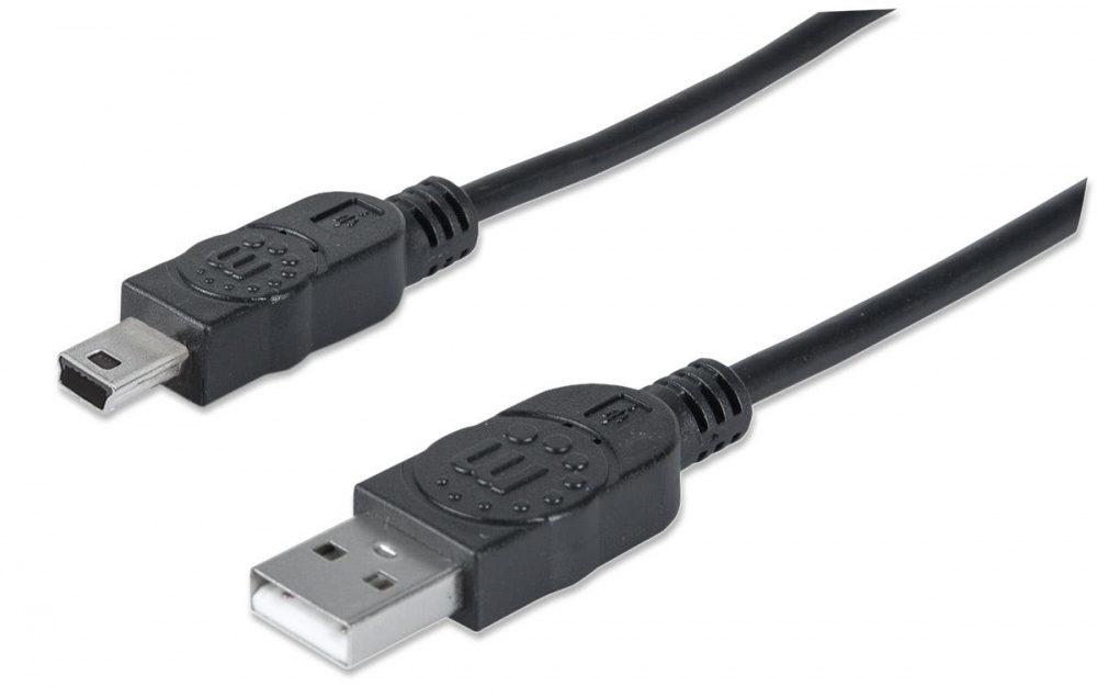Manhattan Cable USB-A Macho - Mini-USB B Macho, 1.8 Metros 