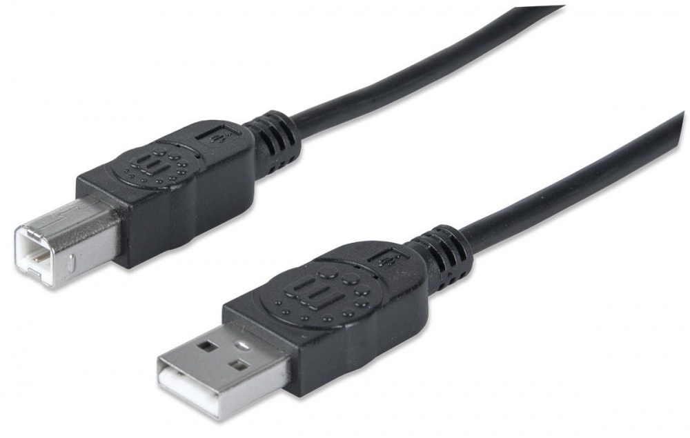 Manhattan Cable USB de Alta Velocidad, USB 2.0 A Macho - USB 2.0 B Macho, 3 Metros, Negro