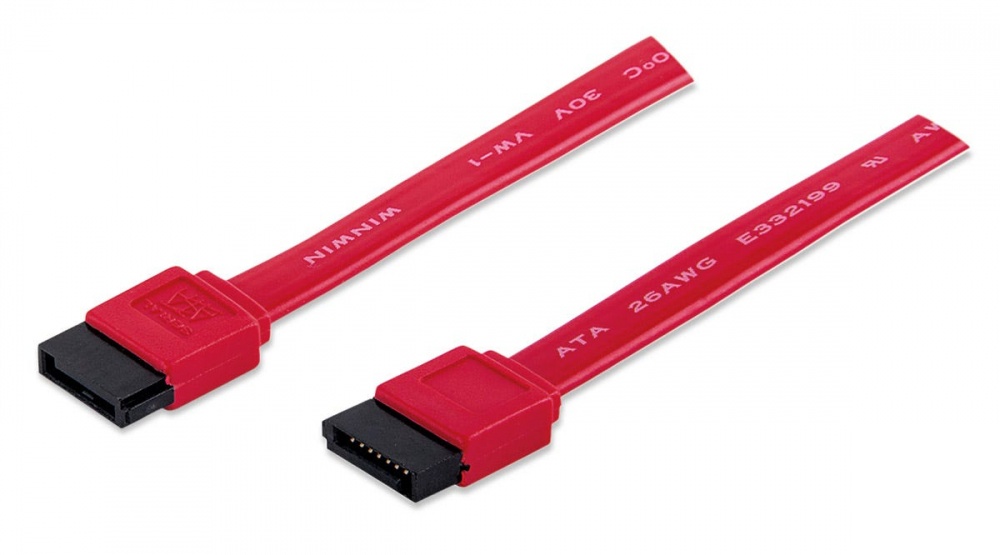 Manhattan Cable SATA-SATA, 50cm, Rojo