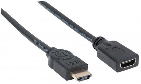 Manhattan Cable Extensión HDMI Macho - HDMI Hembra, 3 Metros, Negro