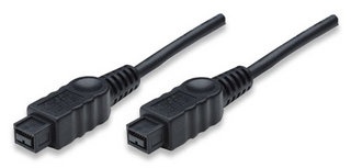 Manhattan Cable FireWire 800, 9-pin - 9-pin, 1.8 Metros, Negro