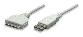 Manhattan Cable iLynk USB A Macho - 30-pin Macho, 1.2 Metros, Blanco, para iPod/iPhone