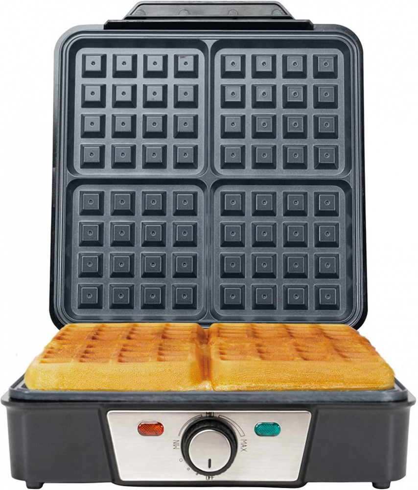 MasterChef Waflera MKWM4SS, 4 Porciones, Negro