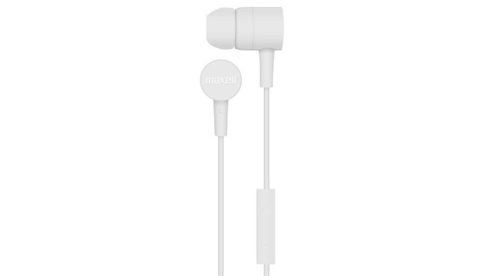 Maxell Audífonos Intrauriculares con Micrófono Solids, Alámbrico, 1.5 Metros, 3.5mm, Blanco