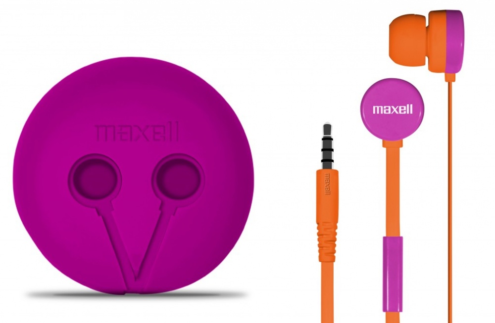 Maxell Audífonos Intrauriculares con Micrófono WR-360, Alámbrico, 1.2 Metros, Rosa