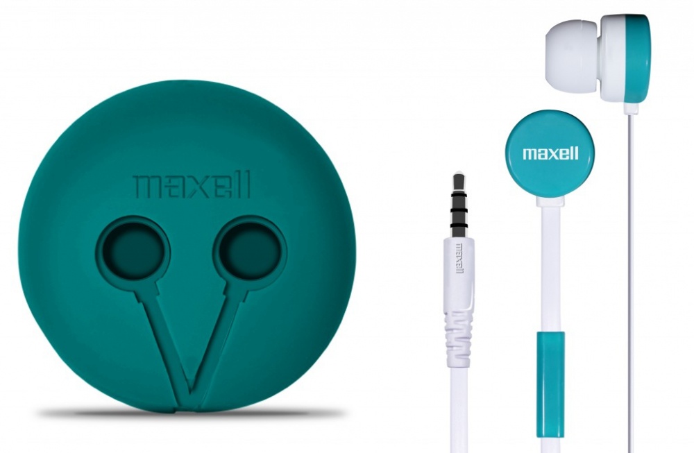 Maxell Audífonos Intrauriculares con Micrófono WR-360, Alámbrico, 1.2 Metros, Verde