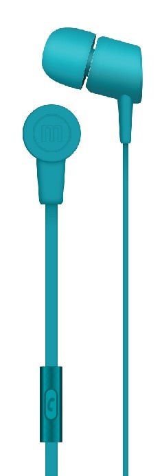 Maxell Audífonos Intrauriculares con Micrófono Solid2, Alámbrico, 1.2 Metros, 3.5mm, Azul