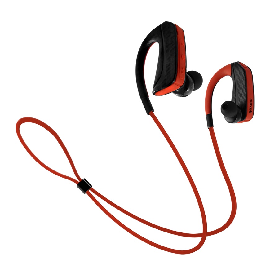 Maxell Audífonos Intrauriculares Deportivos Pure Sport EB-BTFIT, Inalámbrico, Bluetooth, Rojo/Negro