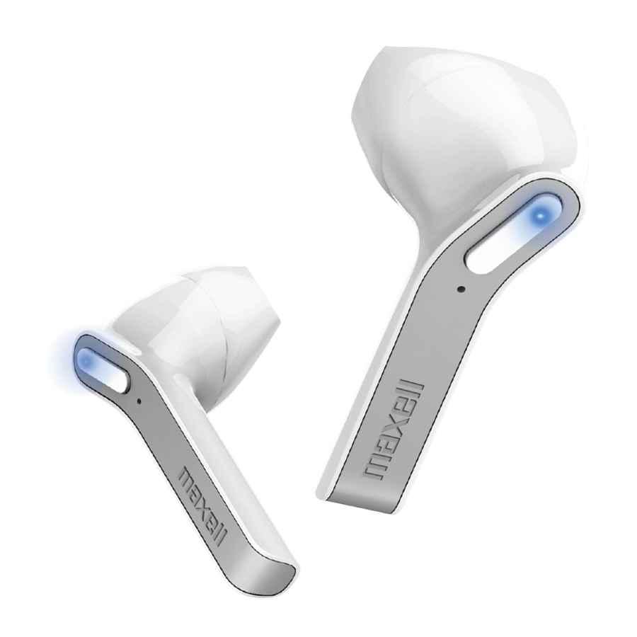 Maxell Audífonos Intrauriculares Deportivos con Micrófono DYNAMICS TWS EB-BT95, Inalámbrico, Bluetooth, USB, Blanco
