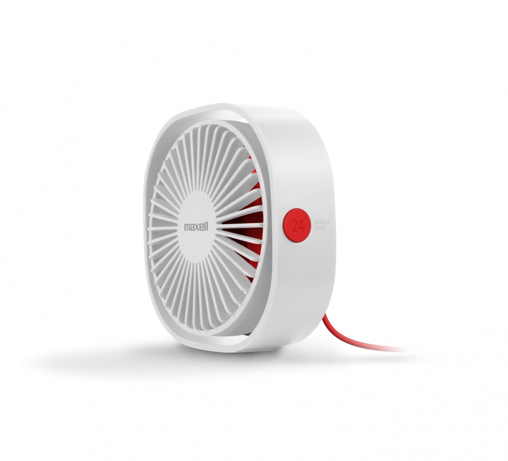 Maxell Ventilador USB DeskFan, 3 Velocidades, Blanco
