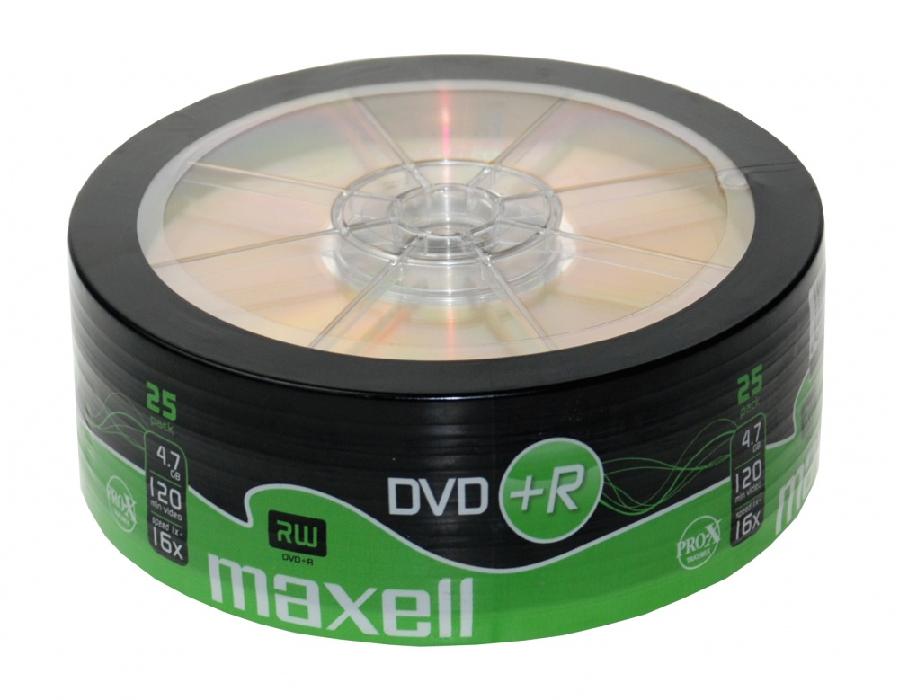 Maxell Torre de Discos Virgenes, DVD+R, 16x, 4.7GB, 25 Piezas