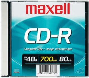 Maxell Disco Virgen para CD, CD-R, 48x, 1 Disco (648290)