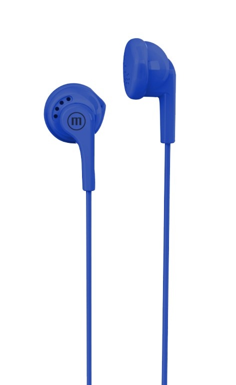 Maxell Audífonos Intrauriculares StereoBuds, Alámbrico, 1 Metro, 3.5mm, Azul