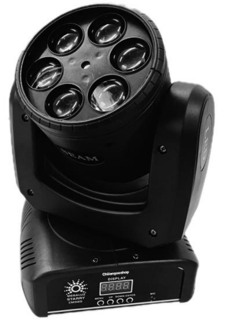 Megaluz Luz Giratoria STARRY, RGB, Negro