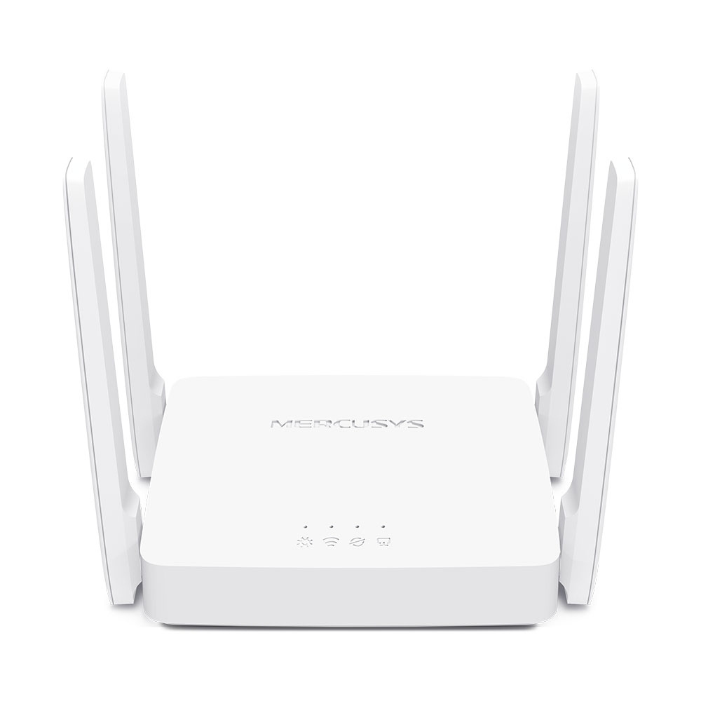 Router Mercusys Fast Ethernet de Banda Dual AC10 AC1200, Inalámbrico, 867Mbit/s, 3x RJ-45, 2.4/5GHz, con 4 Antenas Externas de 5dBi