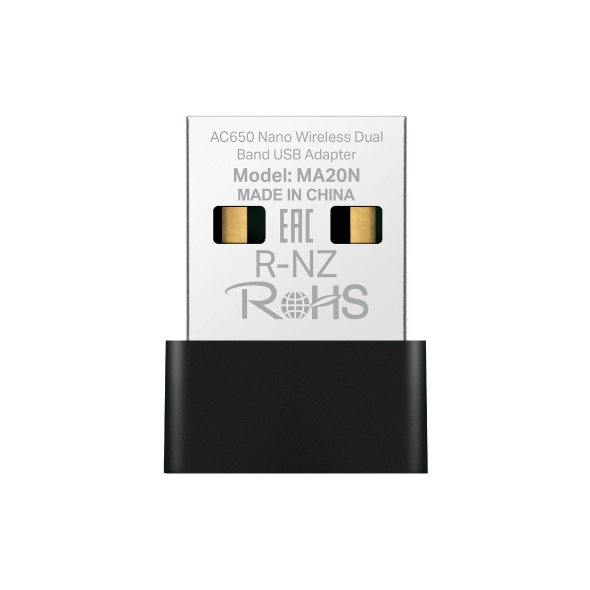 Mercusys Adaptador de Red USB AC650, Inalámbrico, 433Mbit/s, Doble Banda 2.4/5 GHz