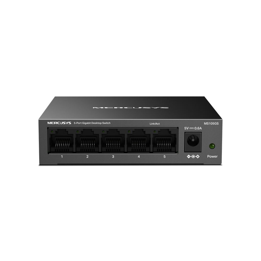 Switch Mercusys MS105GS, 5 Puertos Gigabit Ethernet 10/100/1000, 10 Gbit/s, 2000 Entradas, No Administrado