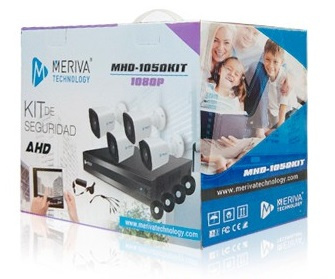 Meriva Technology Kit de Vigilancia de 4 Cámaras CCTV Bullet y 4 Canales, con Grabadora DVR