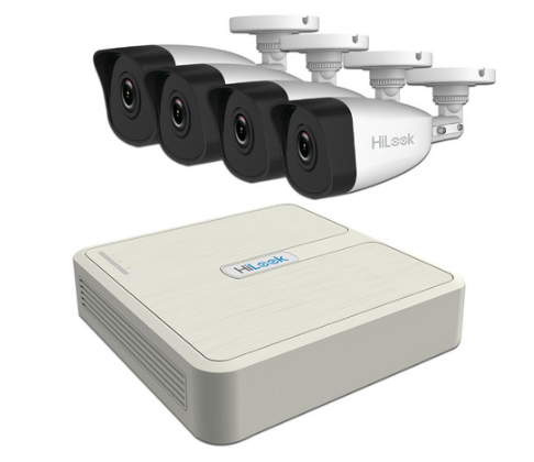 Meriva Technology Kit de Vigilancia KIP2MP/4B de 4 Cámaras IP Bullet con Grabadora de 4 Canales