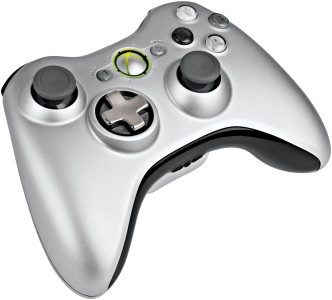 Microsoft Controller D-Pad para Xbox 360, Inalámbrico, USB, Negro/Plata