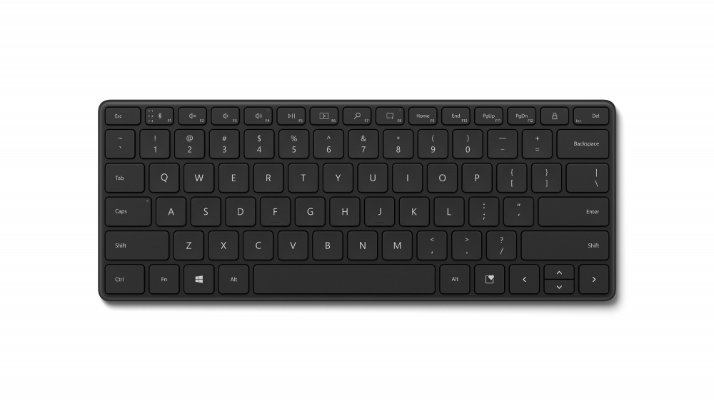 Teclado Microsoft Designer Compact, Inalámbrico, Bluetooth, Negro (Español)