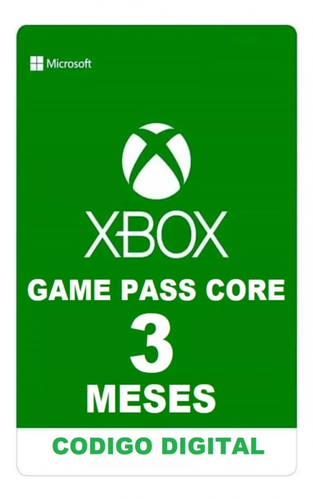 Xbox Game Pass Core, 3 Meses ― Producto Digital Descargable