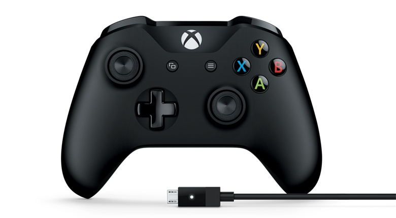 Microsoft Gamepad/Control para Xbox One y PC, Alámbrico/Inalámbrico, Negro