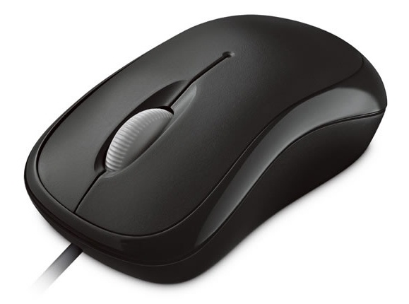 Mouse Microsoft Óptico 4YH-00005, Alámbrico, USB+PS/2, 800DPI, Negro