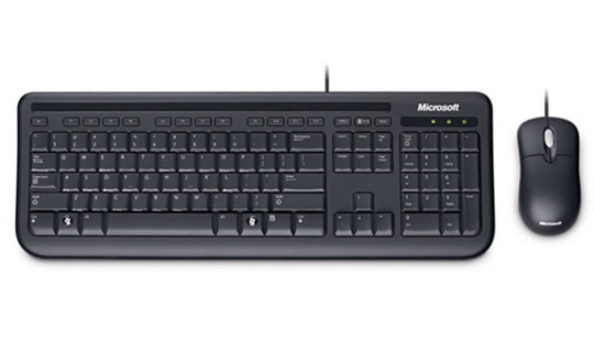 Kit de Teclado y Mouse Microsoft Wired Desktop 400, Alámbrico, Negro