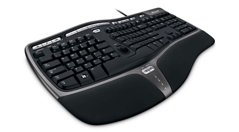 Teclado Microsoft Natural Ergonomic Keyboard 4000 for Business, Alámbrico, USB, Negro (Inglés)