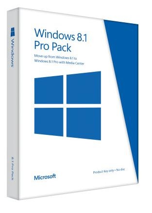 Microsoft Windows 8.1 Pro Pack (Upgrade Pack), 32/64-bit