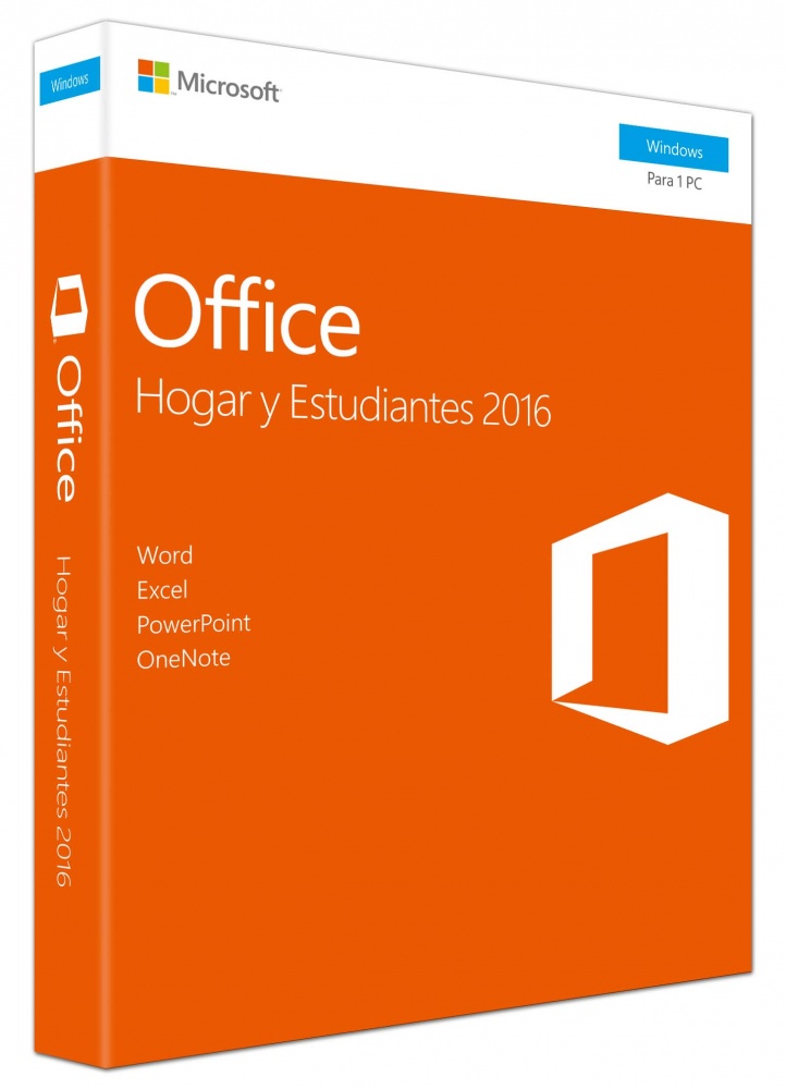 Microsoft Office Hogar Y Estudiantes 2016 Español, 32/64-bit, 1 PC, para Windows