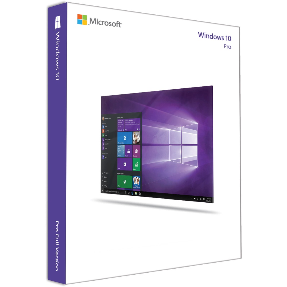 Microsoft Windows 10 Pro Inglés, 64-bit, DVD, 1 Usuario, OEM