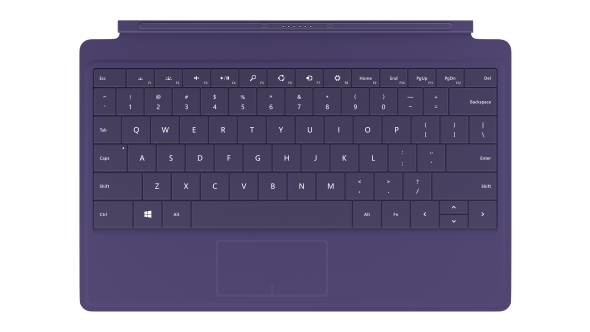 Teclado Microsoft Funda con 2 para Tablet Surface, Morado - A Prueba de Agua y Golpes