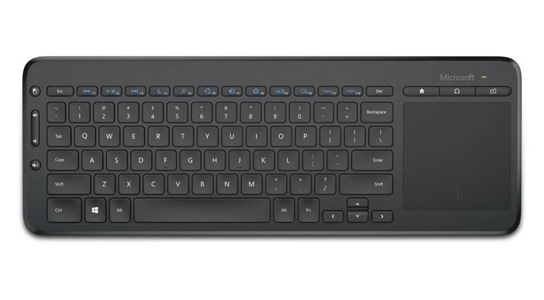 Microsoft All-in-One Media Keyboard N9Z-00004, Inalámbrico, USB, Negro (Español)