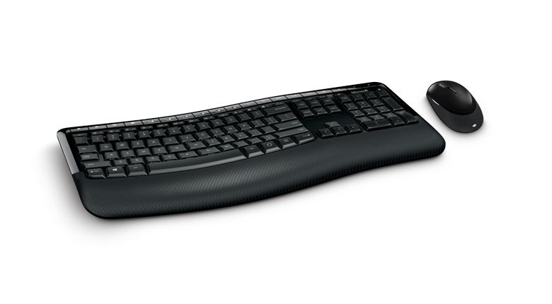 Kit de Teclado y Mouse Microsoft Wireless Comfort Desktop 5050, Inalámbrico, USB, Negro (Español)