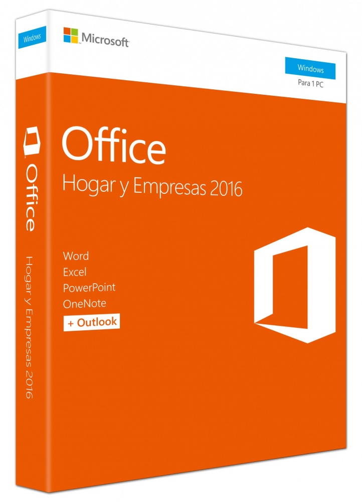 Microsoft Office Hogar y Empresas 2016 Español, 32/64-bit, 1 PC, para Windows