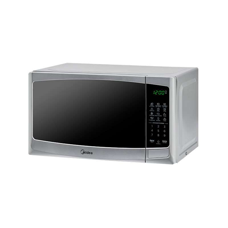 Midea Horno de Microondas MMDP11S2BG, 1.1 Pies Cúbicos, 1050W, 30 Litros, Plata