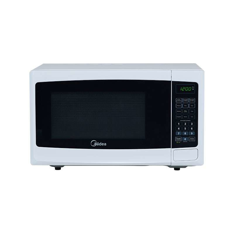 Midea Horno de Microondas MMDP11S2BW, 1.1 Pies Cúbicos, 1050W, 30 Litros, Negro/Blanco