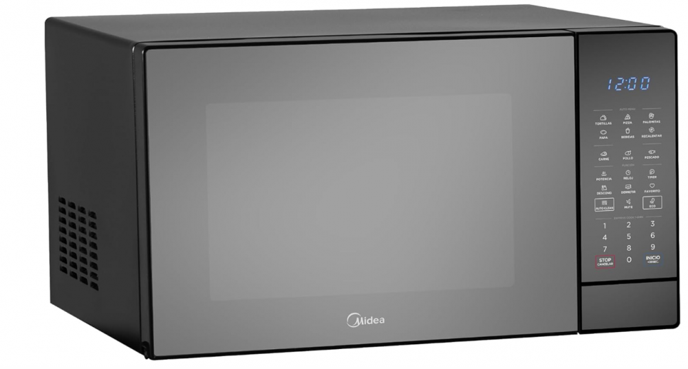 Midea Horno de Microondas MMDT14S2MG, 1.4 Pies Cúbicos, 1450W, 40 Litros, Gris