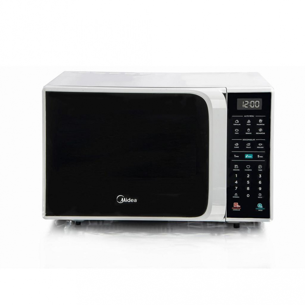 Midea Horno de Microondas MMDV11S2DW, 1450W, 31 Litros, Negro/Blanco