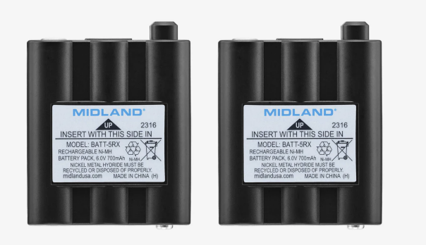 Midland Batería para Radio AVP17, 12V, 6V