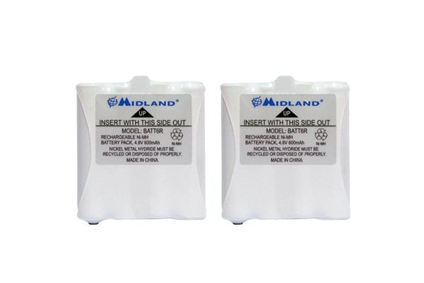 Midland Kit de 2 Baterías para Radio AVP8, Li-Ion, 600mAh, 4.8V