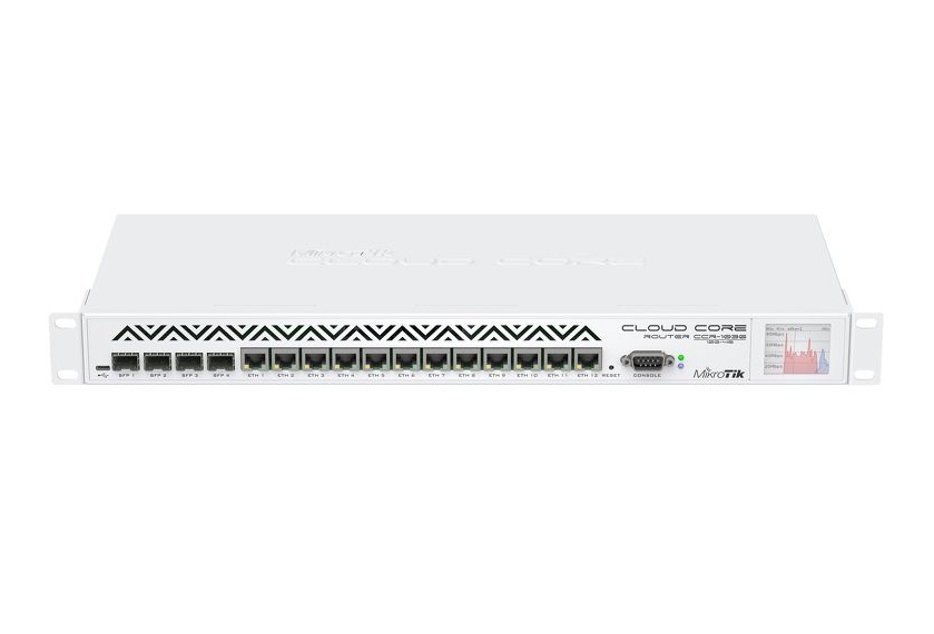 Router MikroTik Gigabit Ethernet Cloud Core, Alámbrico, 12x RJ-45, 4x SFP, 36 Núcleos, 4GB