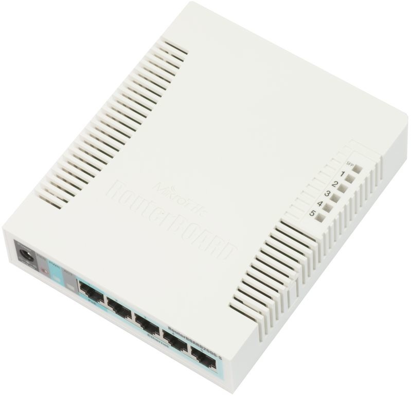 Switch MikroTik Gigabit Ethernet RB260GS, 5 Puertos 10/100/1000Mbps (1x PoE) + 1 Puerto SFP