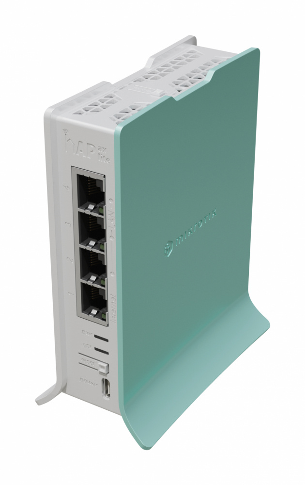 Router Mikrotik Ethernet hAP ax lite, Wi-Fi 6, Inalámbrico, 574 Mbit/s,  2.40GHz, 4x RJ-45, 1 Antena Externa de 4.3dBi