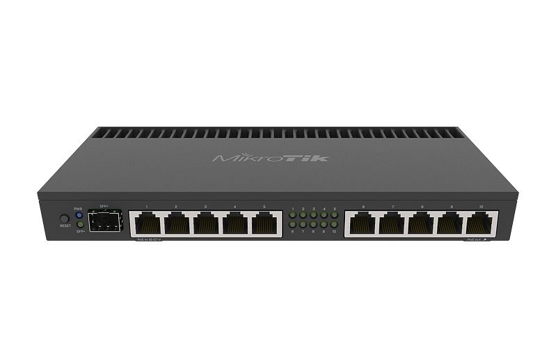 Router Mikrotik Ethernet RB4011iGS+RM, Alámbrico, 10 Puertos RJ-45 + 1 Puerto SFP+