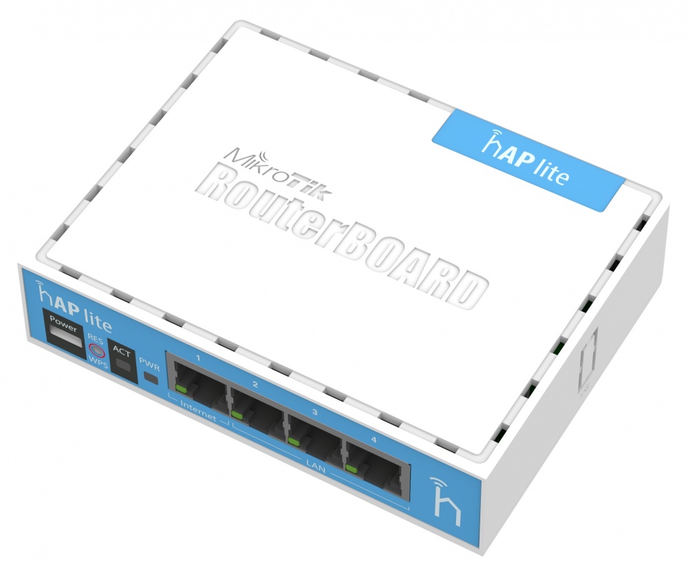 Access Point MikroTik hAP lite RB941-2ND, 2.4GHz, 4x RJ-45, Antena de 1.5dBi