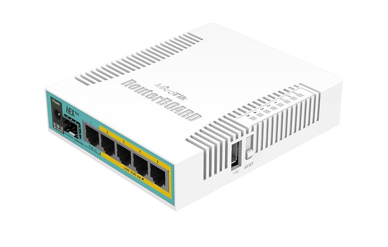 Router MikroTik Gigabit Ethernet hEX PoE, Alámbrico, 5x RJ-45