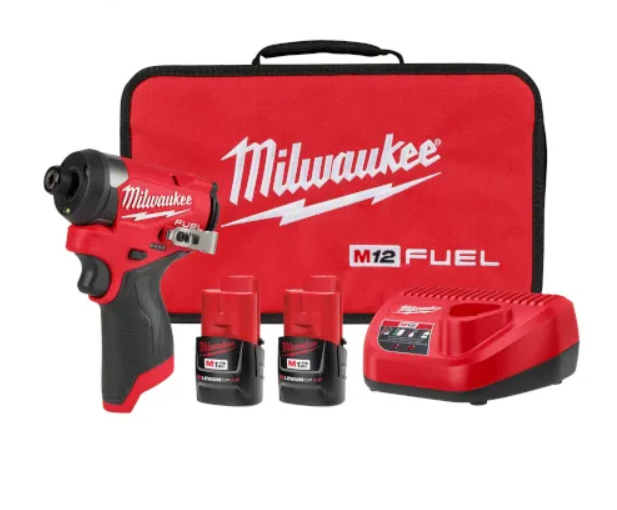 Milwaukee Destornillador de Impacto M12 Fuel, Inalámbrico, 1/4", 12V, Rojo/Negro